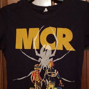 Juniors' Optima sz. L t-shirt My Chemical Romance; pre=owned; cap sleeves; black